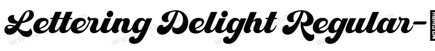 Lettering Delight Regular字体转换